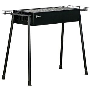 Outsunny Barbecue a Carbonella con 2 Griglie e Cestini Late…