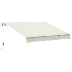 Outsunny Tenda da Sole Avvolgibile a Caduta Manuale per Por…