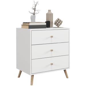 HOMCOM Comò 3 cassetti Design scandinavo Mobile da Ripostig…