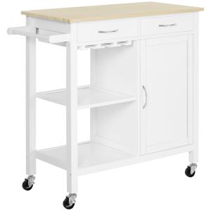 HOMCOM Carrello da Cucina Classico con Cassetti e Ruote Mob…