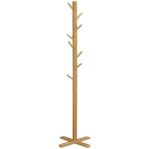 HOMCOM Appendi Abiti da Terra in Legno di bambù con 8 Ganci…