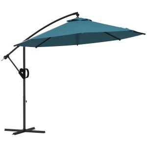 Outsunny Ombrellone sbalzato ottagonale inclinabile Ø2,93 x…