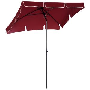 Outsunny Ombrellone da Giardino Rettangolare e Regolabile c…