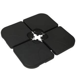 Outsunny Base per Ombrellone Set 4 Pezzi in HDPE Riempibile…