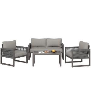 Set da giardino, moderno set di mobili da giardino in 4 pez…