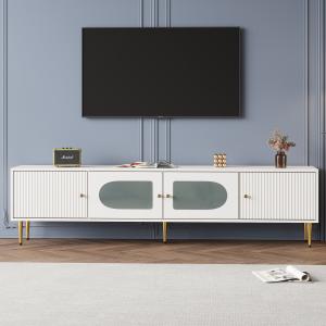 Elegante mobile TV 170×35×50 cm con gambe e maniglie dorate…