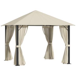 Outsunny Gazebo da Giardino in Alluminio e Acciaio Gazebo 3…