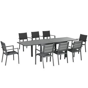 Outsunny Salon de jardin tavolo estensibile 135-270 cm in a…