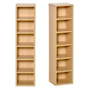 Homcom Scaffale Porta CD Set di 2 Pezzi con 6 Ripiani 102 C…