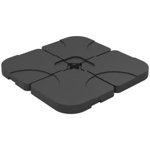Outsunny Base per Ombrellone in Plastica, Set 4 Pezzi Riemp…