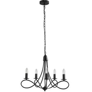 HOMCOM Lampadario con 5 candelieri pieghevole altezza regol…