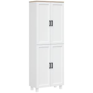 HOMCOM Mobile Dispensa da Cucina in Legno con 5 Ripiani Reg…