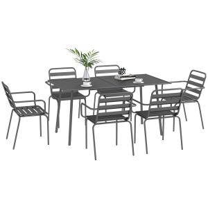 Outsunny Salon de jardin set da pranzo da giardino 7 pezzi…