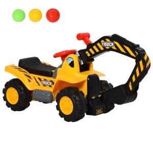 HOMCOM Escavatore Giocattolo per Bambini (max. 30 kg) con B…