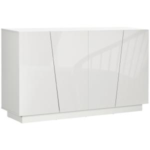 HOMCOM Mobiletto Multiuso in Truciolato Bianco a 5 Livelli…