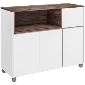 HOMCOM Credenza Moderna da Cucina in Legno con Armadietti,…