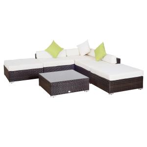 Outsunny Mobili da Giardino in Rattan PE con Divano Angolar…