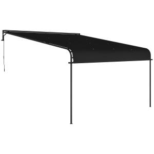Outsunny Pergola Addossata 3x4 m con Tettoia Retrattile e M…