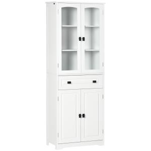 HOMCOM Credenza da Cucina Alta con 2 Armadietti e Cassetto,…