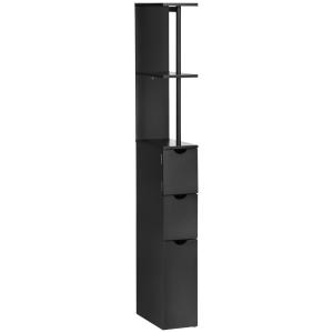 HOMCOM Mobile Colonna Salvaspazio in Legno con Ripiani, Arm…
