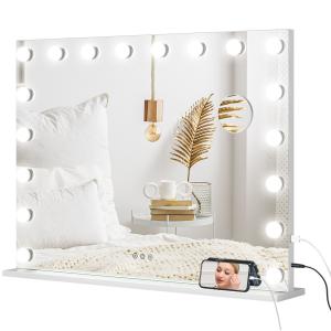 HOMCOM Specchio trucco luminoso LED intensità regolabile sp…