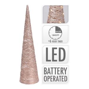 Oem Cone Christmas Tree 40 Leds 80 Cm Oro