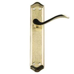 Handlock Zamak Curved Handle With Plate Oro