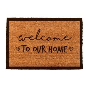 Edm Welcome To Our Home Doormat 60x40 Cm Marrone
