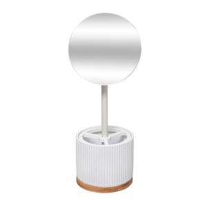 5 Five Natureo Bathroom Mirror With Organizer Bianco