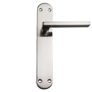 Handlock Zamak Straight Handle With Wide Plate Argento