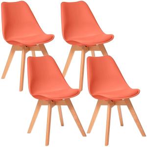 Wellhome 48x55x81 Cm Pk5062 Dining Chair 4 Units Arancione