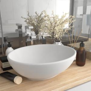 Vidaxl Lavabo Luxury Di Forma Ovale In Ceramica Opaca