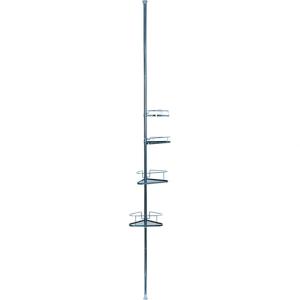 Msv Telescopic Shower Service With 4 Metal Shelves Argento