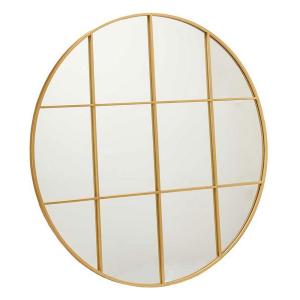 Gift Decor Round Metal 100x2.5x100 Cm Wall Mirror Oro