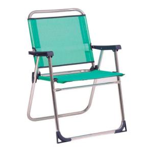 Alco Fixed Aluminum Beach Chair 57x78x57 Cm Verde,Argento