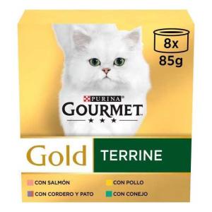 Purina Gourmet Gold Assorted Terrine 8x85g Cat Food Traspar…