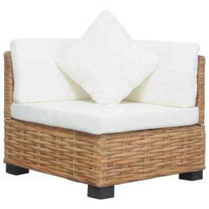 Vidaxl Divano Angolare Con Cuscini Rattan