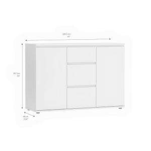 Dmora Credenza Con Ante E Cassetti Colore Bianco Centimetro…