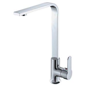 Artic Atlantic Straight Flat Single-lever Sink Faucet Argen…