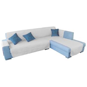 Wellhome Elegant Wh0374 Sofa Cover Bianco,Blu