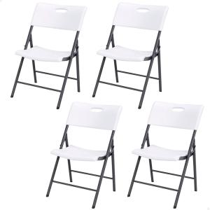 Lifetime Comercial Folding Chair 4 Units Bianco