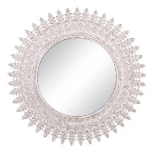 Bigbuy Home Dmf 78x1.75x78 Cm Wall Mirror Bianco