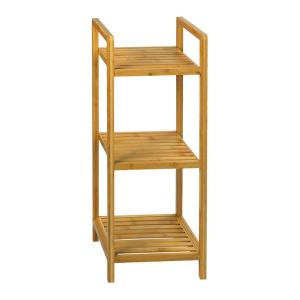 Andrea House 3 Shelves Bamboo 30.5x30.5x75.5 Cm Bathroom Sh…