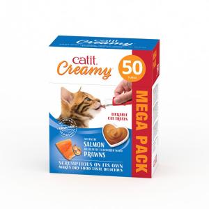 Catit Creamy Salmon & Shrimp Recipe 50 Units Bianco