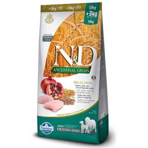 Farmina N&d Medium Ancestral Grain Chicken Adult Dog Food 1…