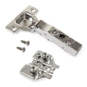 Emuca Straight Hinge Kit X91n With Supplement Argento