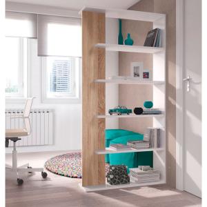 Dmora Libreria Con Cinque Ripiani Colore Bianco Artik Con D…