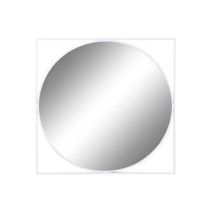 Home Decor Crystal Hierro 85.5x3x85.5 Cm Wall Mirror Bianco