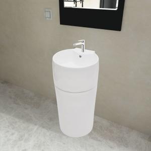 Vidaxl Supporto In Ceramica Per Lavabo Da Bagno Rubinetto P…