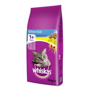 Whiskas Sterile Dry Food Adult Chicken 14kg Cat Food Multic…